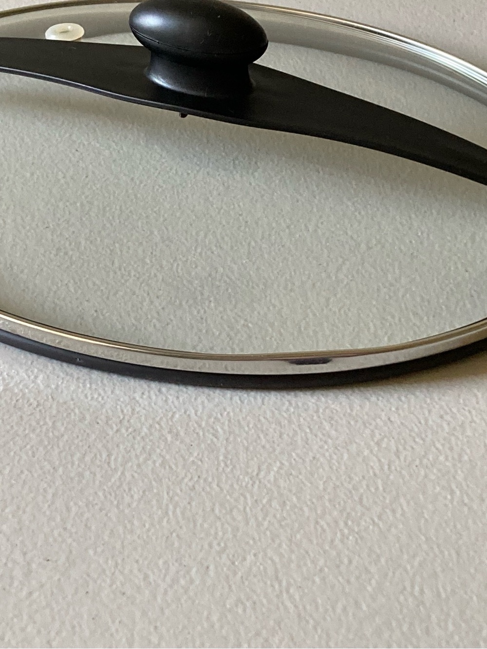Glass Lid w/ Stainless Steel Rim & Black Knob Handle Hamilton Beach
